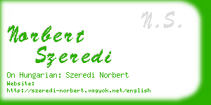 norbert szeredi business card